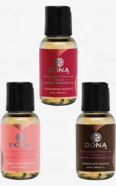 Massage Oil Dona - Let Me Kiss You Gift Set - 3 x 30 ml