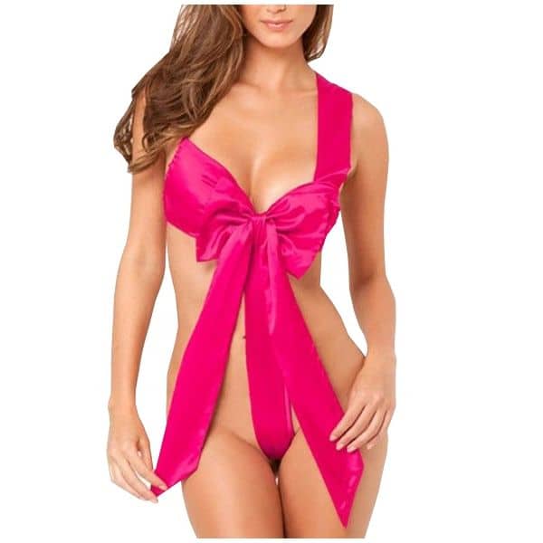 Unwrap Me Satin Bow Pink S/M