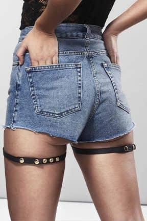 All Bijoux Indiscrets Maze Shorts Garter Black