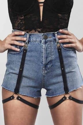 Lingerie Bijoux Indiscrets Maze Shorts Garter Black