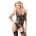 Basque with wetlook stripes M