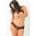 Crotchless Lace Thong With Bow Plus Size Red 2XL