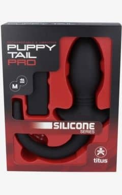 BDSM Titus Pro Vibrating Pup Tail Butt Plug