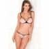 2PC Lace Bra Pink Cups and G-String