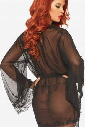 Lingerie Sheer Robe with Flared Sleeves