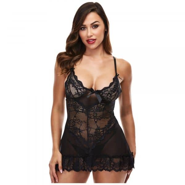 Baci - Mini Lace Chemise Black S/M