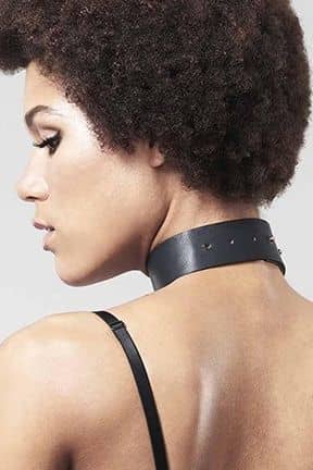 Bondage Bijoux Indiscrets - Maze Wide Choker Black