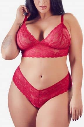 All Diva Lace Set Red