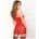 Floral Lace Chemise String Red M/L