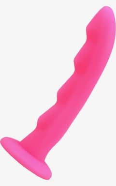 Dildo with Suction Ripples Silicone Dildo Pink