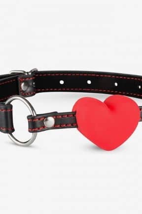 BDSM Heart Ball Gag - Black/Red