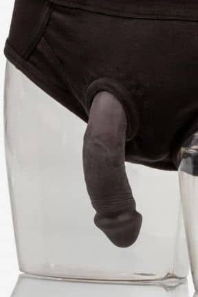 All Silicone Packing Penis 4" Black