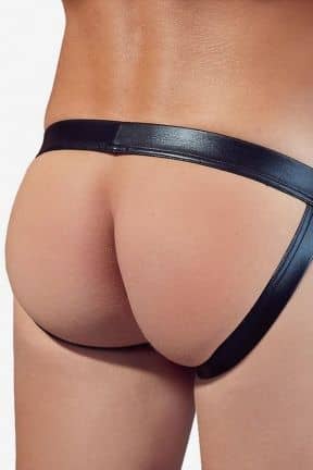 Lingerie Jockstrap Wetlook Black - Jockstrap in wetlook material
