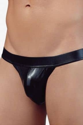 Lingerie Jockstrap Wetlook Black - Jockstrap in wetlook material