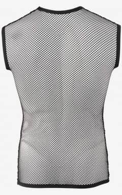 Lingerie Net Tank Top Black - Mesh tank top in straight model