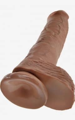 Dildo with Suction King Cock 10inch Cock With Balls Tan