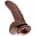 King Cock 9inch Cock With Balls Brown