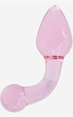 Anal Sex Toys Glassy Rose Curved Plug