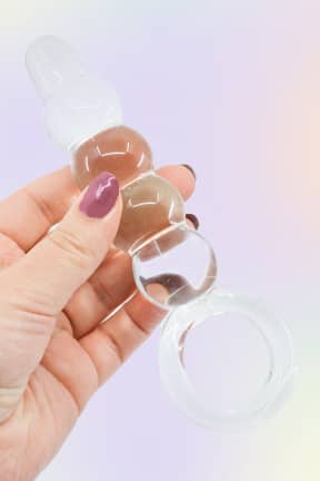 Butt Plugs Glassy Onyx Screw Dildo