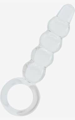 Anal Beads Glassy Onyx Screw Dildo