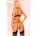 Straps & mesh bra garter G set BLK S/M