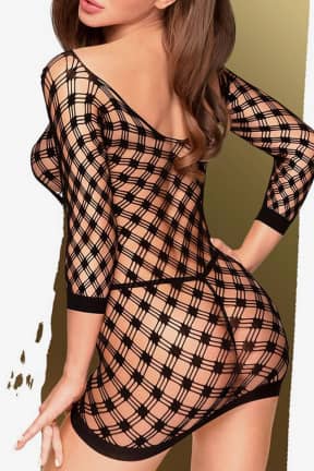 Lingerie Penthouse Passion goddess - Sexy mini dress in mesh with 3/4 arms