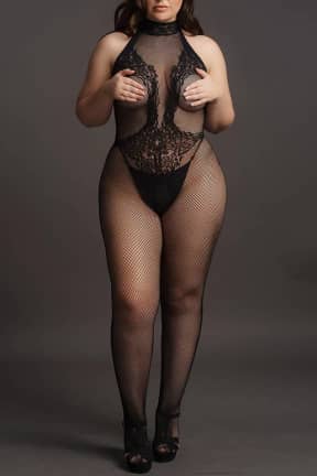 Lingerie Le Désir Fishnet Lace Bodystocking OSX - Sexy Bodystockings