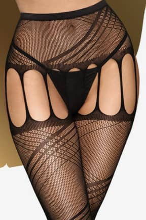 Lingerie Penthouse No excuses black - Tights with sexy details and open crotch