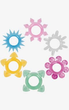 Cock Rings Doc Johnson Tower Of Power 6 Pack Multi-Colored