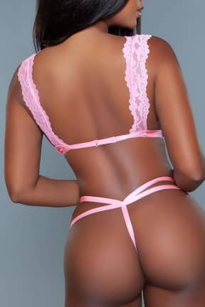 Lingerie BeWicked Tatum Bodysuit Pink S