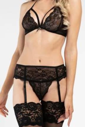 All Besired 3 Piece Bra Set Amabilia Black SM