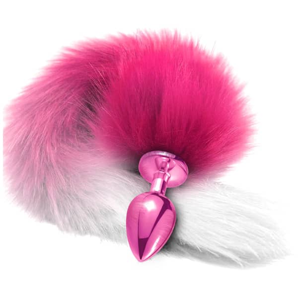 Nixie Metal Butt Plug With Ombre Tail Pink