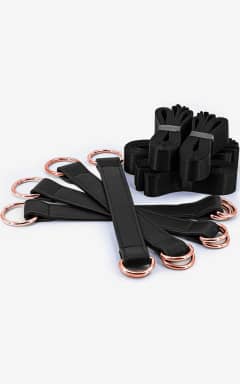 BDSM Bondage Couture Tie Down Straps Black