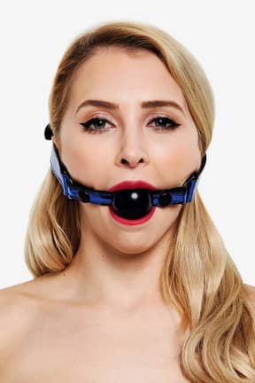 BDSM Whipsmart Diamond Ball Gag Blue