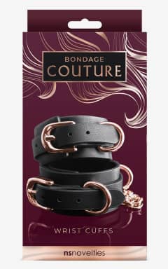 BDSM Bondage Couture Wrist Cuffs Black