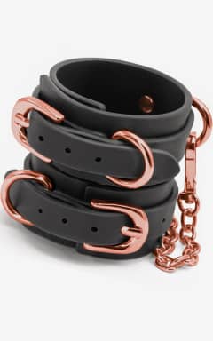 BDSM Bondage Couture Wrist Cuffs Black