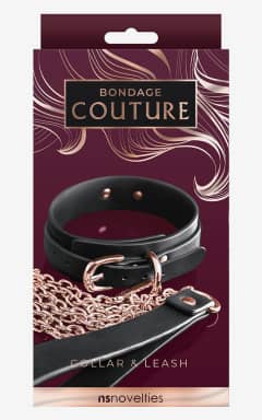 All Bondage Couture Collar And Leash Black