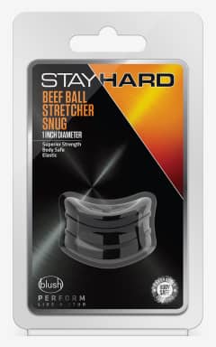 Cock Rings Stay Hard Beef Ball Stretcher Snug Black