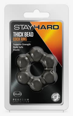 All Stay Hard Thick Bead Cock Ring Black