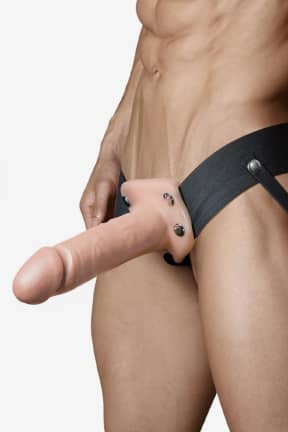 Dildos Dr. Skin 7inch Hollow Strap On Vanilla