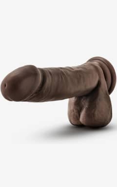 Anal Dildos Dr. Skin 8inch Posable Dildo With Balls Chocolate