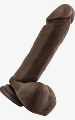 Anal Dildos Dr. Skin 8inch Posable Dildo With Balls Chocolate