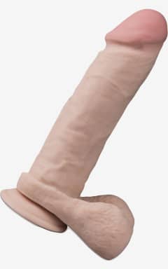 All Dr. Skin 9inch Thick Posable Dildo W. Balls Vanill