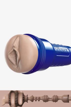All Fleshlight Boost Bang Light Medium Flesh - Ribbed internal texture with adjustable suction in a pearlescent case