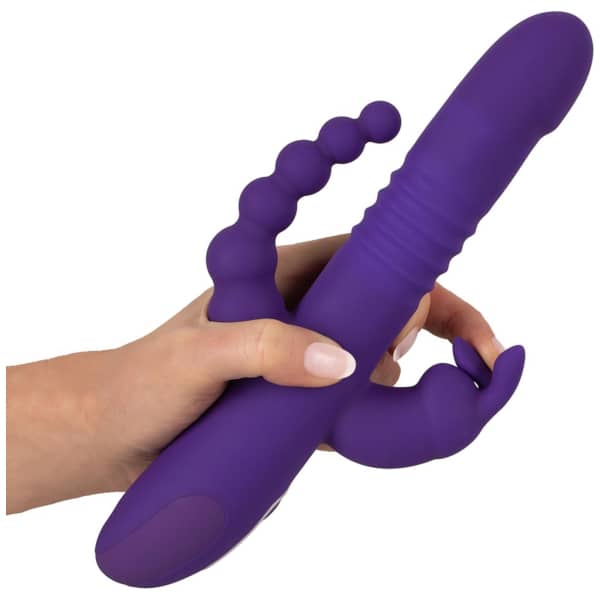 Buy Thrusting Pearl Triple Vibrator Purple - Rabbit vibrator