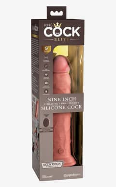 All King Cock 23cm Vibrating W. Remote Vanilla