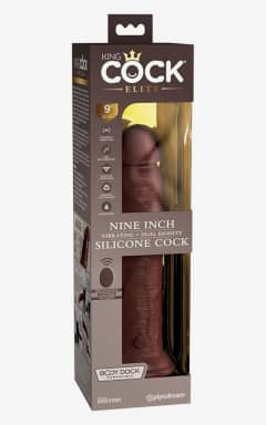 All King Cock 23cm Vibrating W. Remote Chocolate