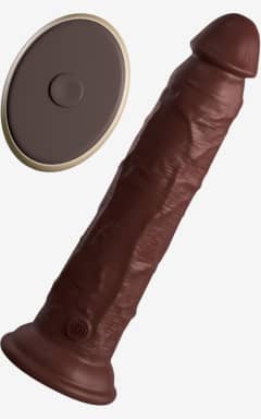 All King Cock 23cm Vibrating W. Remote Chocolate