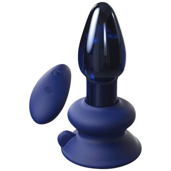 Icicles Glass Vibrator No 85 Blue With Remote