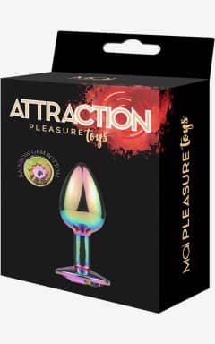 Butt Plugs Mai Metal Anal Plug With Stone - Rainbow